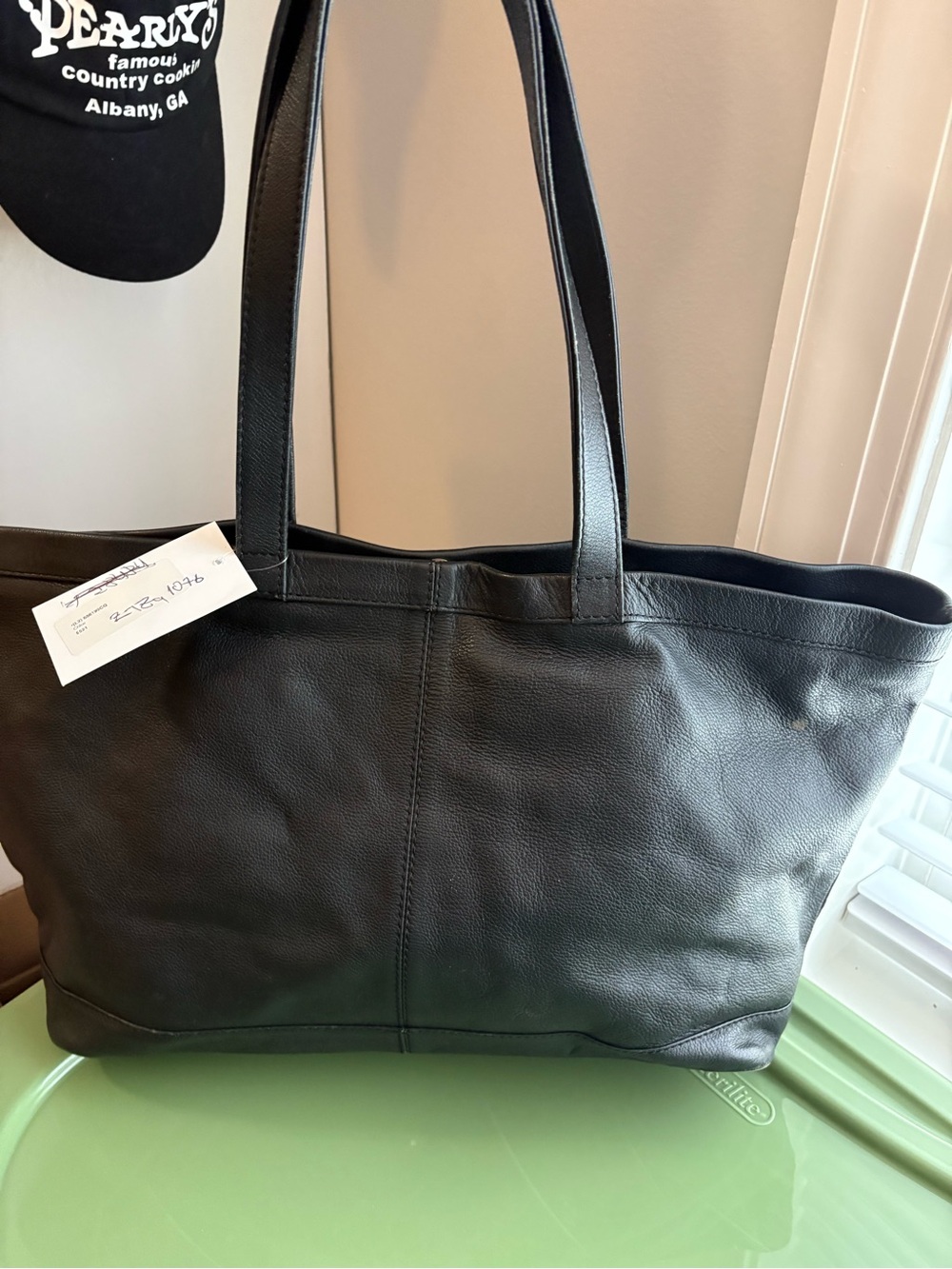 See by Chloé Black Leather Tote Bag Stitched Front Logo - Model 03-12-88-65 - Picture 4 of 17